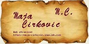 Maja Ćirković vizit kartica